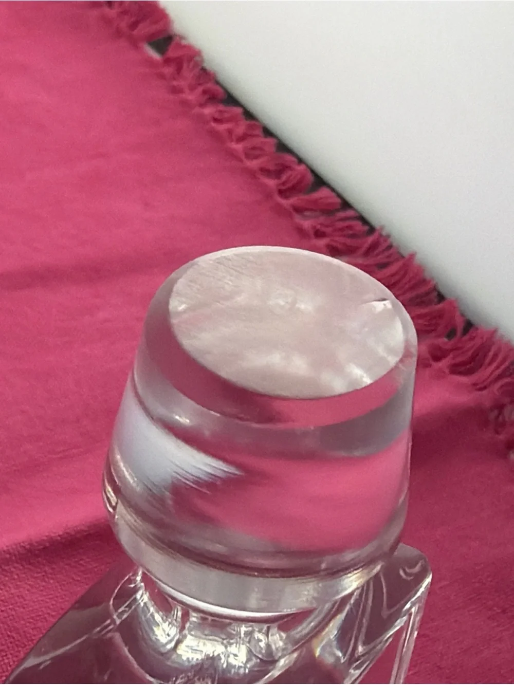 Crystal Decanter with Stopper Heavy 10.75” tall Modern